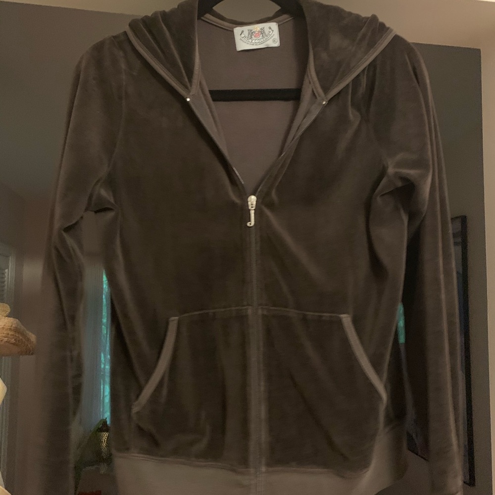 Juicy Couture Velour Track Jacket (Brown)